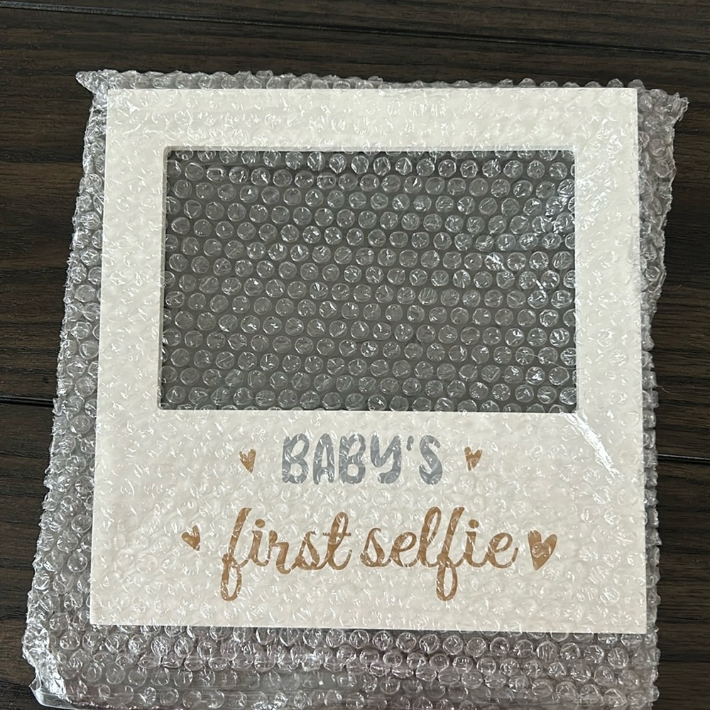 Baby’s first selfie picture frame 6x6